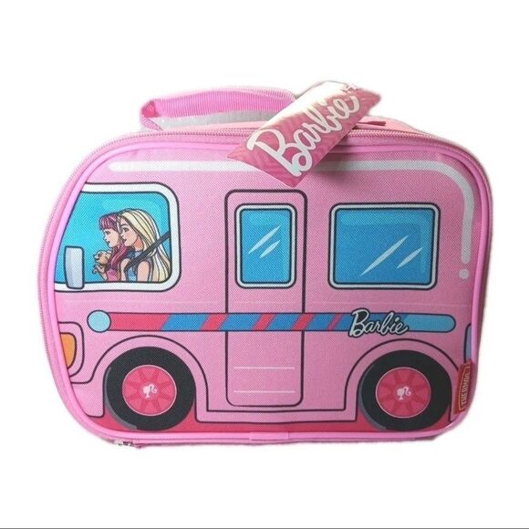 Iconic Barbie Van Shaped Thermos Brand Insulated Lunch Box Pink New - Picture 1 of 7
